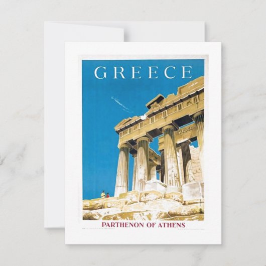 Vintage Travel Athens Griekenland Parthenon Temple (Voorkant)