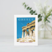 Vintage Travel Athens Griekenland Parthenon Temple (Staand voorkant)