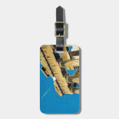 Vintage Travel Athens Griekenland Parthenon Temple Bagagelabel (Voorkant verticaal)