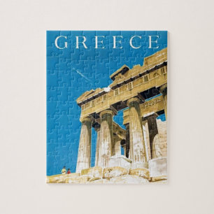 Vintage Travel Athens Griekenland Parthenon Temple Legpuzzel