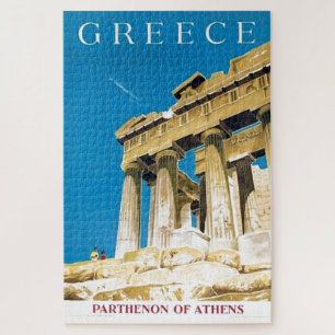 Vintage Travel Athens Griekenland Parthenon Temple Legpuzzel