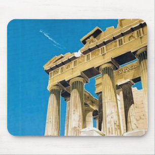 Vintage Travel Athens Griekenland Parthenon Temple Muismat