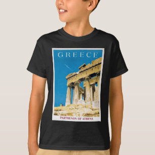 Vintage Travel Athens Griekenland Parthenon Temple T-shirt