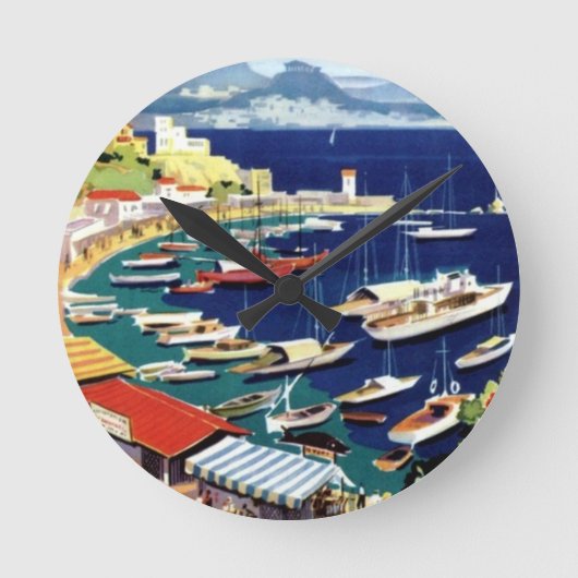 Vintage Travel Athens Griekenland Ronde Klok (Voorkant)