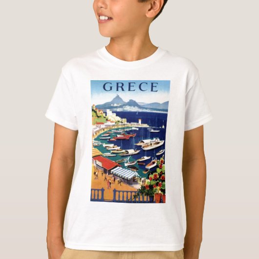Vintage Travel Athens Griekenland T-shirt (Voorkant)