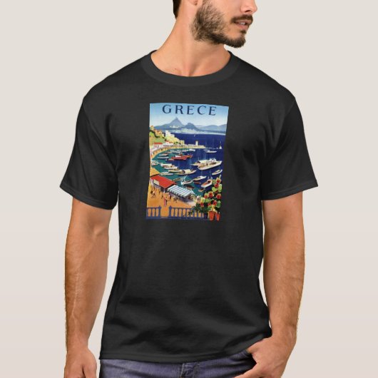 Vintage Travel Athens Griekenland T-shirt (Voorkant)