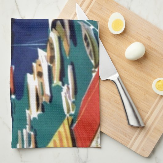 Vintage Travel Athens Griekenland Theedoek (Quarter Fold)