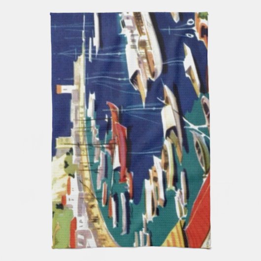 Vintage Travel Athens Griekenland Theedoek (Verticaal)