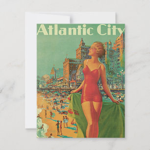 Vintage Travel, Atlantic City Resort Beach Blonde