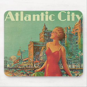 Vintage Travel, Atlantic City Resort Beach Blonde Muismat