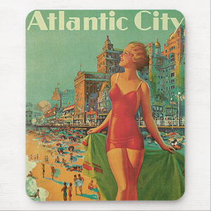 Vintage Travel, Atlantic City Resort Beach Blonde Muismat