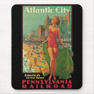 Vintage Travel, Atlantic City Resort Beach Blonde Muismat