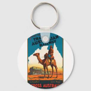 Vintage Travel Australië Sleutelhanger