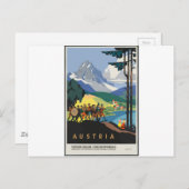 Vintage Travel Austria Briefkaart (Voorkant / Achterkant)