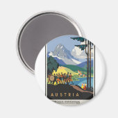 Vintage Travel Austria Magneet (Voorkant / Achterkant)