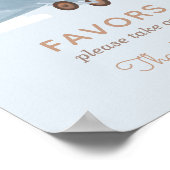 Vintage Travel Baby shower Favors Sign Poster (Hoek)