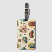 Vintage Travel Bagagelabels (Voorkant (verticaal))