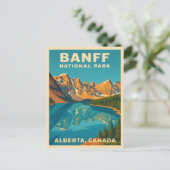 Vintage Travel Banff Nationaal Park Retro Schilder Briefkaart (Staand voorkant)