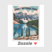 Vintage Travel Banff National Park Retro Graphic Sticker (Vel)