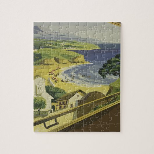 Vintage Travel Basque Coast France Legpuzzel (Verticaal)