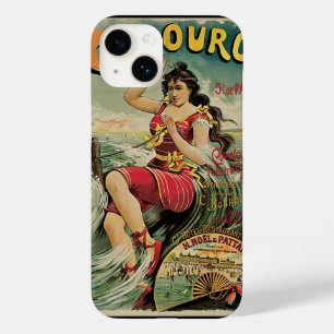 Vintage Travel, Beach Resort, Cabourg Frankrijk Case-Mate iPhone 14 Hoesje