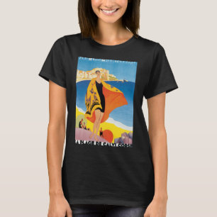 Vintage Travel, Beach Vacation at Calvi, Corsica T-shirt
