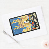 Vintage Travel Bekijk India Aisa Rechthoekige Sticker (Envelop)
