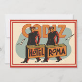 Vintage Travel Bellhops Hotel Roma, Cadiz, Spanje (Voorkant)
