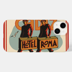 Vintage Travel Bellhops Hotel Roma, Cadiz, Spanje Case-Mate iPhone 14 Hoesje