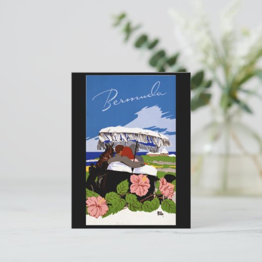 Vintage Travel Bermuda jaren veertig Briefkaart (Staand voorkant)