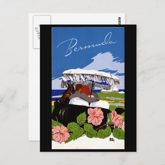 Vintage Travel Bermuda jaren veertig Briefkaart (Voorkant / Achterkant)