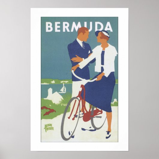 Vintage Travel Bermuda Poster Print (Voorkant)