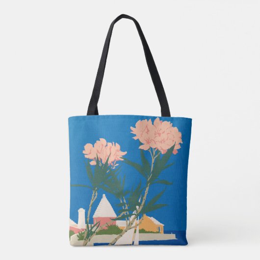 Vintage Travel - Bermuda Tote Bag (Achterkant)