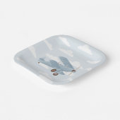 Vintage Travel Birthday Party Papieren Bordje (Gebogen)