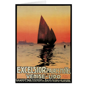 Vintage Travel, Boats in Excelsior Palace Venice
