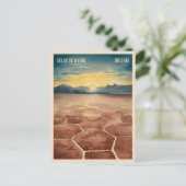 Vintage Travel Bolivia Uyuni Salt Flat Landscape Briefkaart (Staand voorkant)