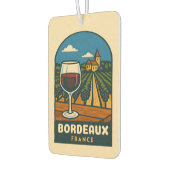 Vintage Travel Bordeaux Frankrijk Vineyard Retro Luchtverfrisser (Links)