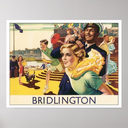 Vintage Travel Bridlington England Poster (Voorkant)