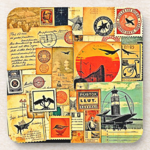 Vintage Travel Briefkaart Art Bier Onderzetter
