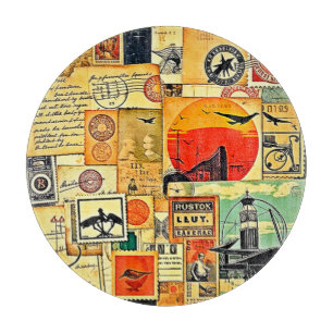 Vintage Travel Briefkaart Art Snijplank