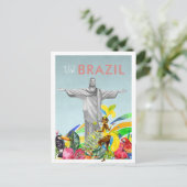 Vintage Travel Briefkaart | Brazilië (Staand voorkant)