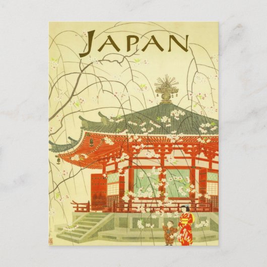 Vintage Travel Briefkaart - JAPAN (Voorkant)
