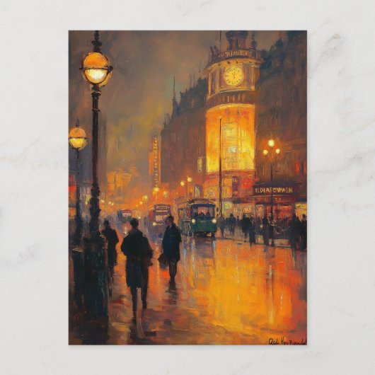 Vintage Travel Briefkaart Londen (Voorkant)