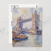 Vintage Travel Briefkaart Londen (Voorkant / Achterkant)