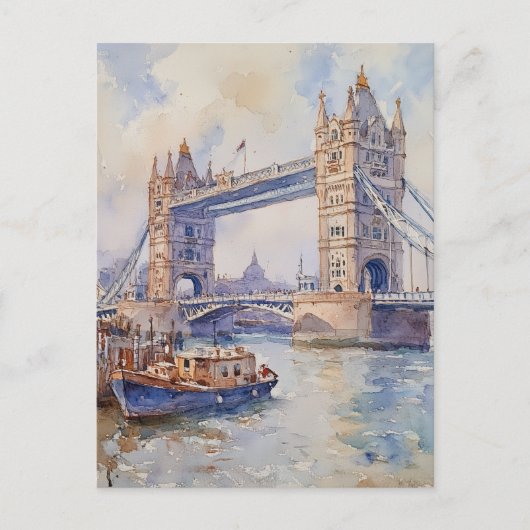 Vintage Travel Briefkaart Londen (Voorkant)