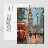 Vintage Travel Briefkaart Londen (Voorkant / Achterkant)