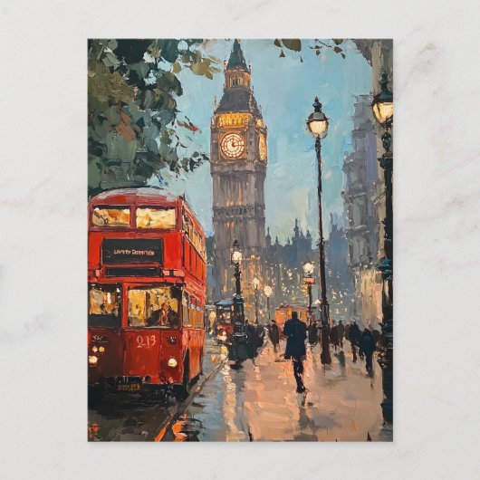 Vintage Travel Briefkaart Londen (Voorkant)