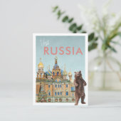 Vintage Travel Briefkaart | Rusland (Staand voorkant)