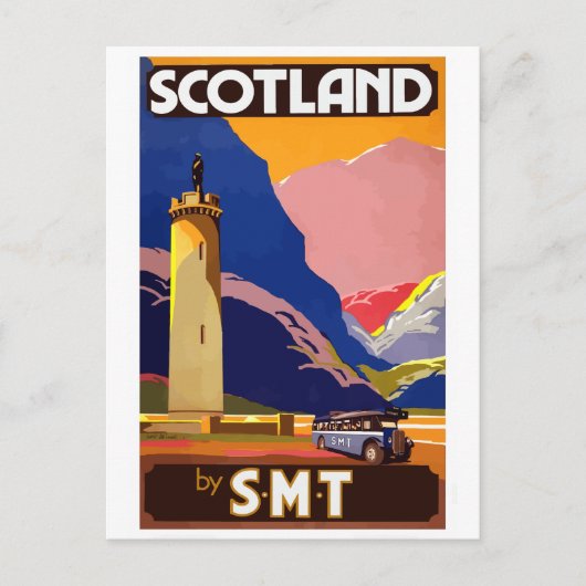 Vintage Travel Briefkaart Scotland (Voorkant)