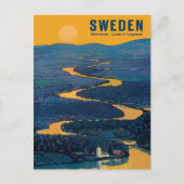 Vintage Travel Briefkaart - ZWEDEN (Voorkant)